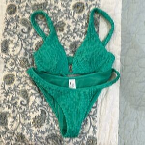 Green asos swim suit bikini
